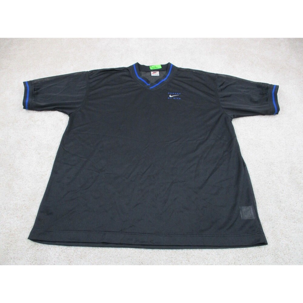 Nike Jersey Shirt Adult Extra Large XL Black Swoosh Mesh Gym Workout Mens